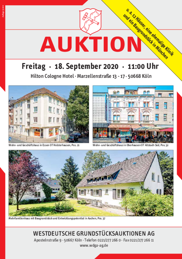 Titelbild Katalog Herbst-Auktion 2020